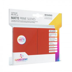 Pack Matte Prime Sleeves Red  100 