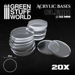 Acrylic Rounds Clear 32mm
