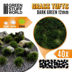 Grass TUFTS - 12mm self-adhesive - Dry Green