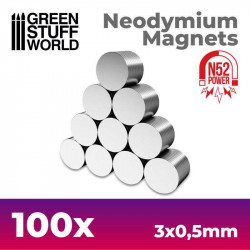 Neodymium Magnets 3x0 5mm - 100 units  N52 