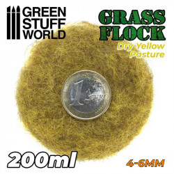 Static Grass Flock 4-6mm- DRY YELLOW PASTUR-200ml