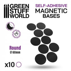 Round Magnetic Sheet SELF-ADHESIVE - 60mm
